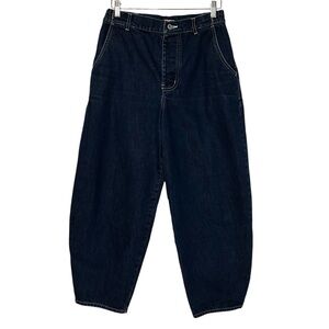 Kowtow Balloon Leg Jeans Dark Blue Small Organic Cotton Minimalist Contemporary